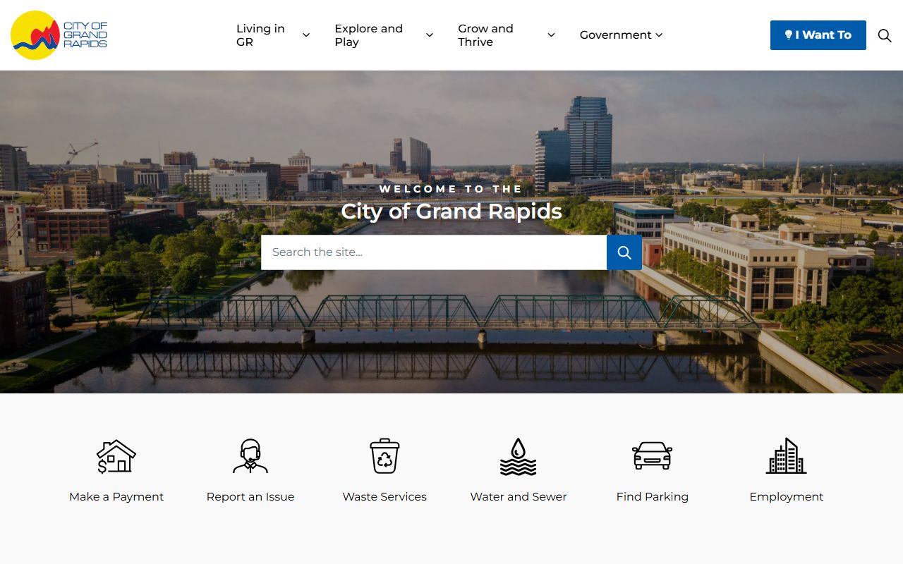 Grand Rapids city website for White Pages searches