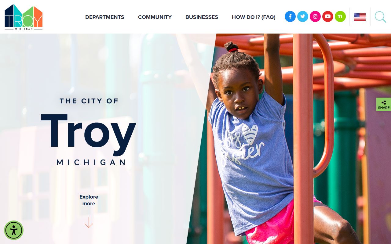 Troy Michigan city website for White Pages and public records access