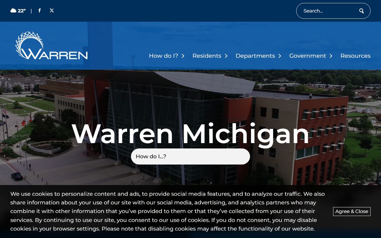 Warren city website for White Pages record searches