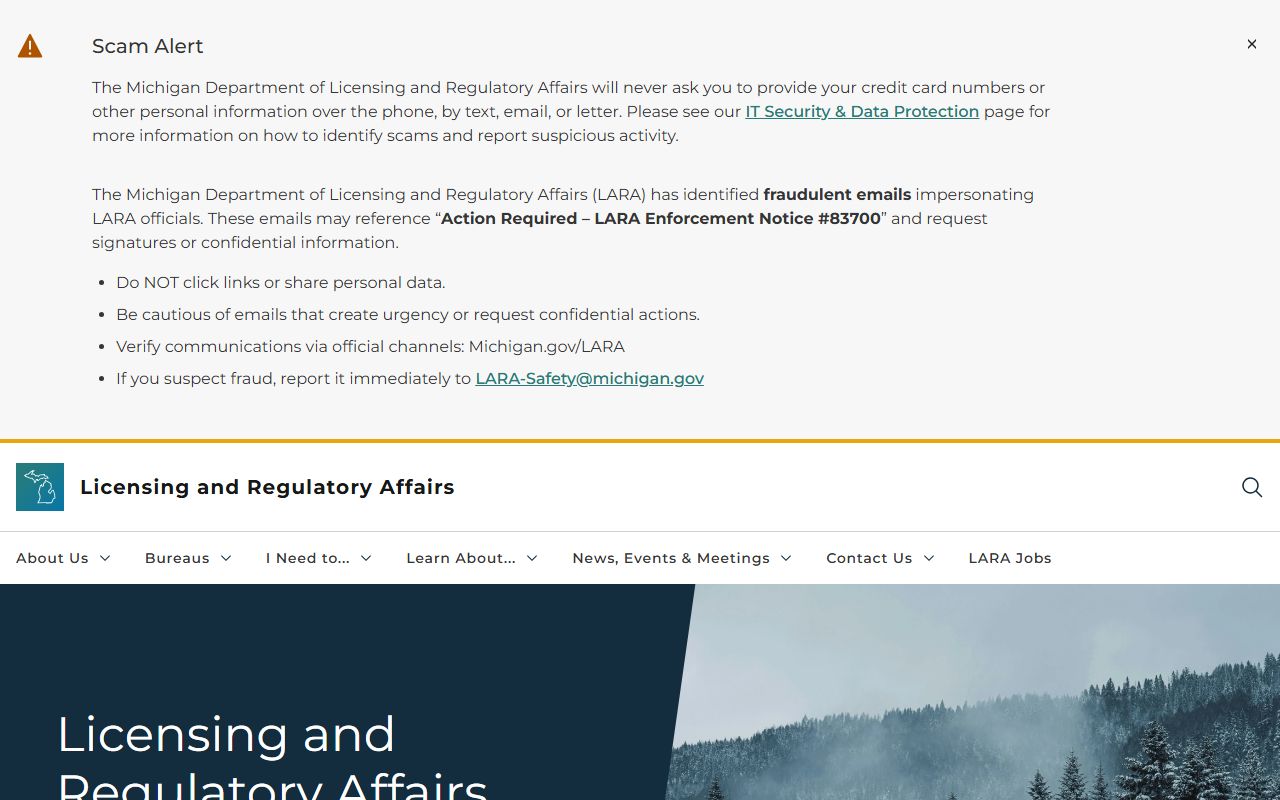 Michigan LARA business search for White Pages records