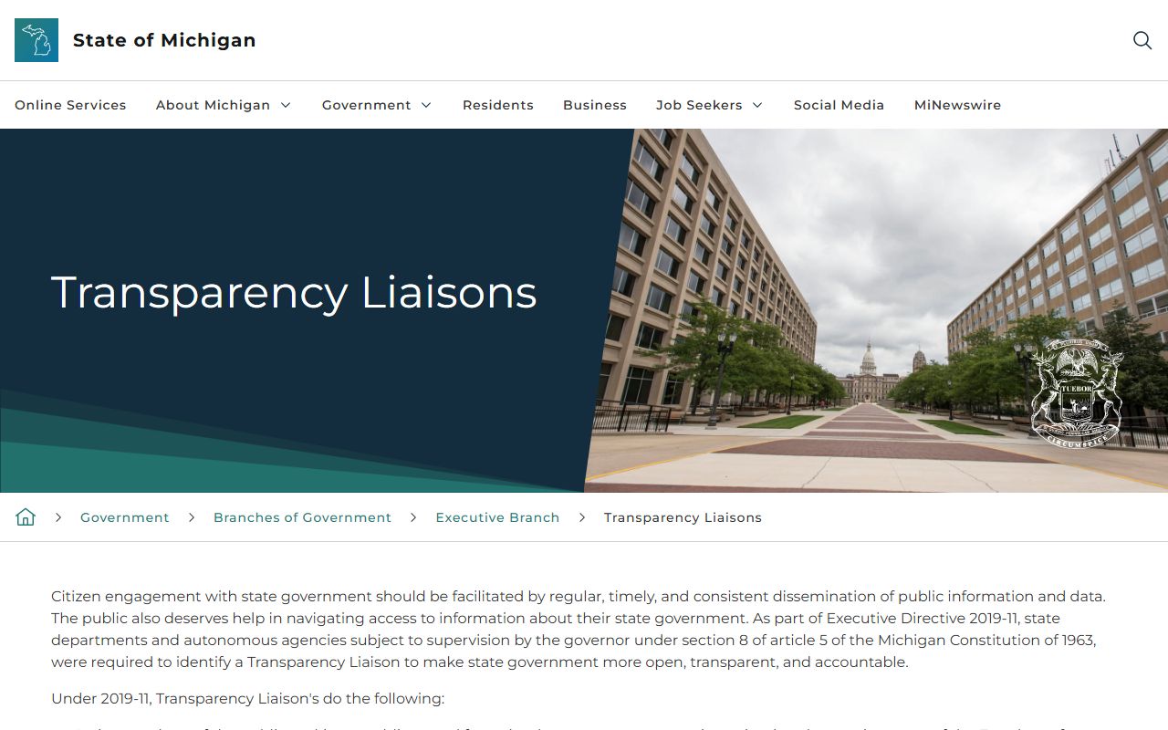 Michigan FOIA information page for White Pages record requests